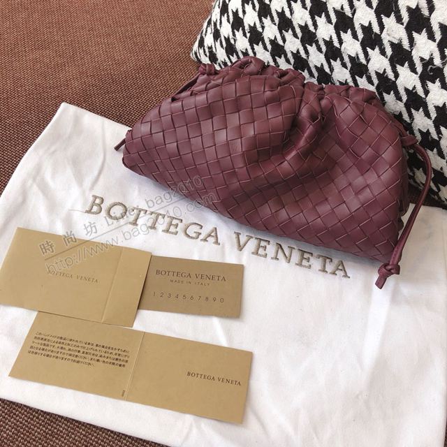 Bottega Veneta女包 98059 寶緹嘉胎牛皮酒紅編織女包 BV雲朵包 水桶包腰包  gxz1062